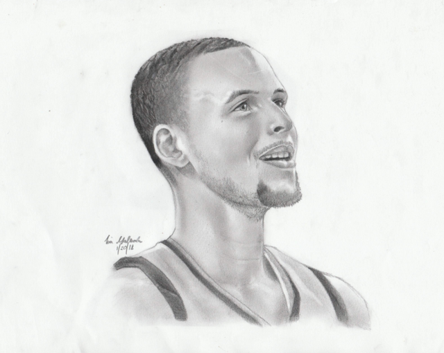 Portrait Of Stephen Curry - My NBA Fave Basketball Player...Plus My